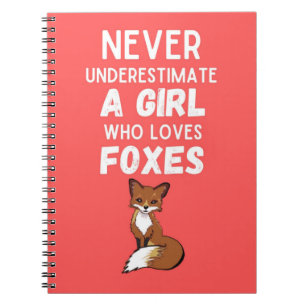 Cute Fox Gifts For Baby Girls For Kids Trendy Notebook