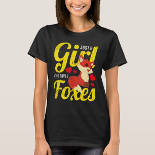 Cute Fox Girls Women Nature Forest Animal Wildlif T-Shirt
