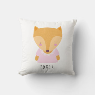 Cute Fox Illustration - Customisable Baby Cushion