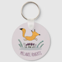 Cute Fox Illustration Kids Name