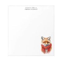 Cute Fox in a Red Scarf Autumn Image