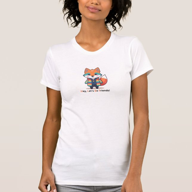 Cute Fox in  T-Shirt (Front)