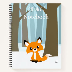 Cute Fox in the Snow Notebook