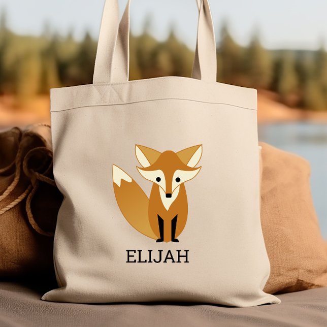 Cute Fox Kids' Personalised Tote Bag (Creator Uploaded)
