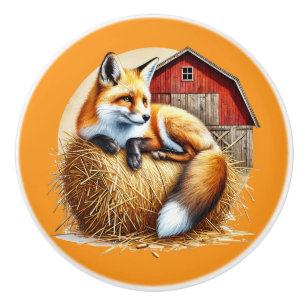 Cute fox kids room  ceramic knob