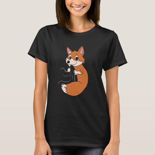 Cute Fox  Kids T-Shirt (Front)