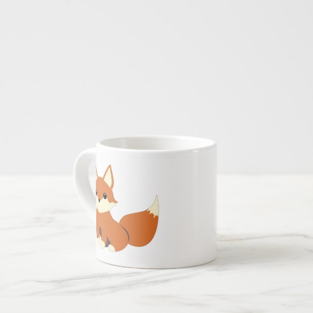 Cute fox love Espresso Mug (Front Left)