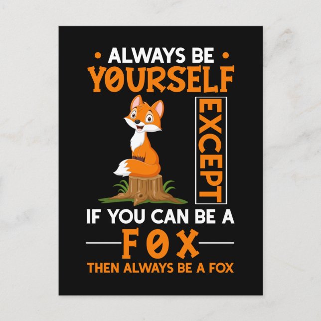 Cute Fox Lover Forest Animal Foxes Postcard (Front)