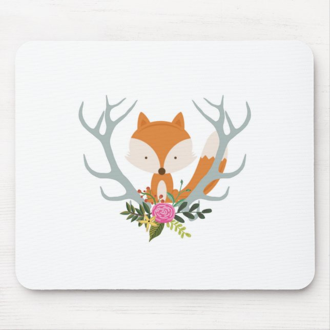 Cute Fox Mouse Pad (Front)