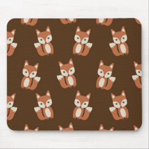 Cute Fox Pattern Mouse Pad