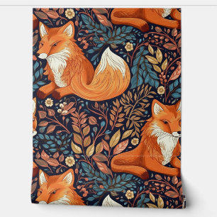 Cute Fox Pattern Wallpaper