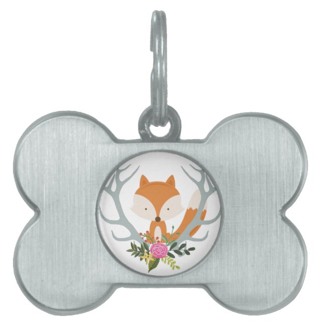 Cute Fox Pet Tag (Front)