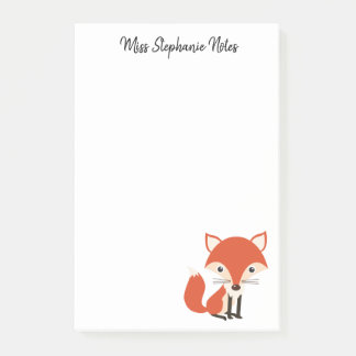 Cute Fox Post It Notes for Class-Office-College