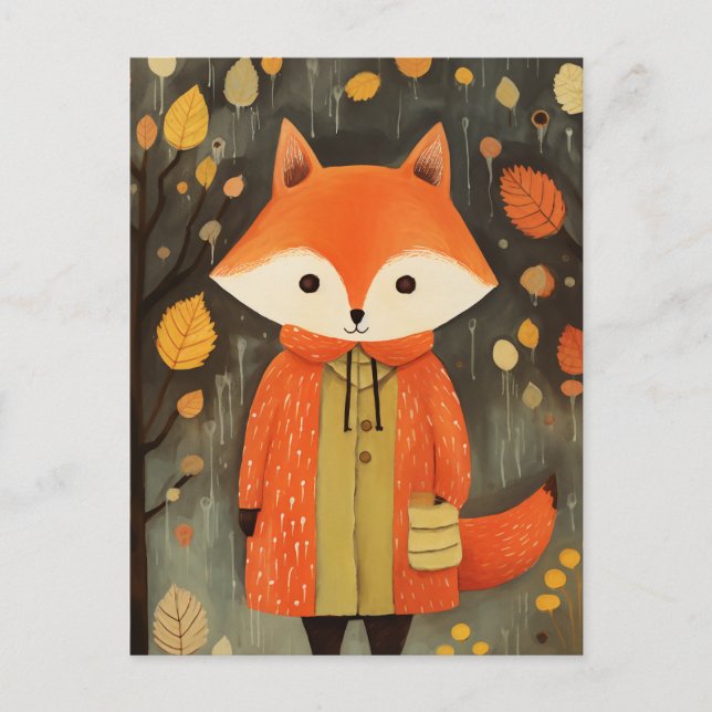Cute Fox Postcard (Front)