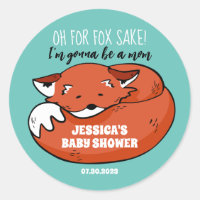 Cute Fox Sleeping For Fox Sake Baby Shower