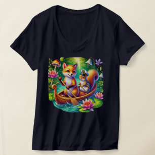 Cute fox squirrel lovers T-Shirt