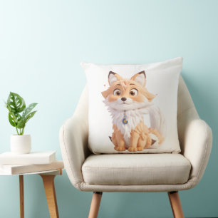 🦊 Cute Fox Sticker – Funny “Stay Clever” Positive Cushion