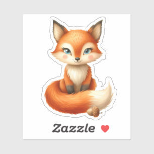 Cute Fox With Acorn