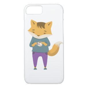 Cute fox with cup of tea Case-Mate iPhone case