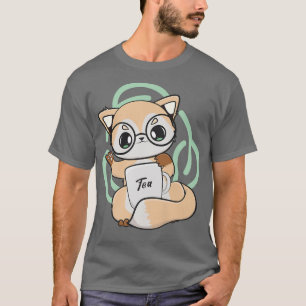 Cute Fox With Tora Milk Bubble Tea And Boba Premiu T-Shirt