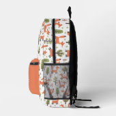 Cute Foxes Custom Name Printed Backpack (Right)