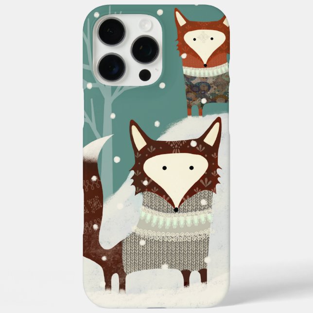 Cute Foxes iPhone Case (Back)