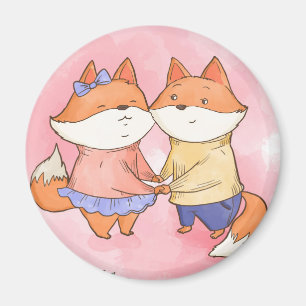 Cute Foxes Magnet