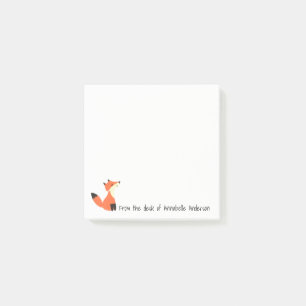 Cute Foxy Friend Personalise Post-it Notes