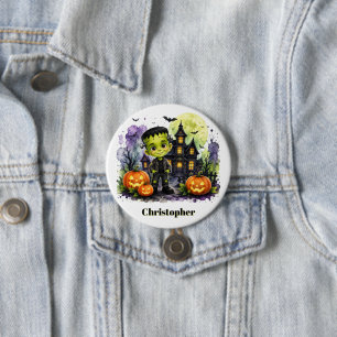 Cute Frankenstein Boy Halloween Birthday Party 7.5 Cm Round Badge