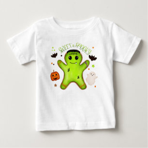 Cute Frankenstein Gingerbread Man Halloween T-shir Baby T-Shirt