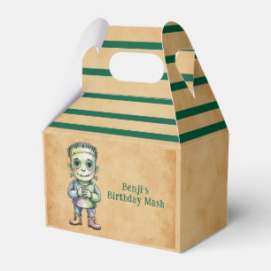 Cute Frankenstein Halloween Birthday Boy Party Favour Box