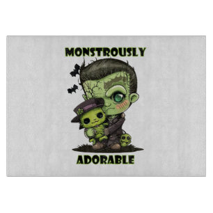  Cute Frankenstein Monster with plushie Cutting Board