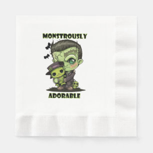  Cute Frankenstein Monster with plushie Napkin