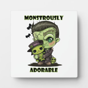  Cute Frankenstein Monster with plushie Plaque