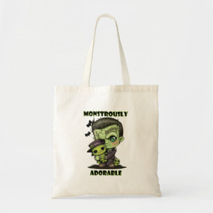  Cute Frankenstein Monster with plushie Tote Bag