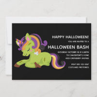 Cute Frankenstein Unicorn Halloween Party
