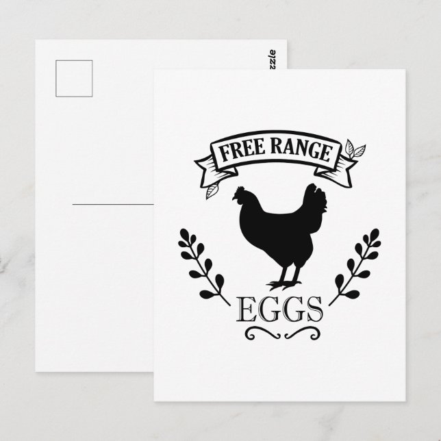 Cute Free range eggs farmers Postcard (Front/Back)