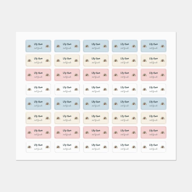 Cute French Bulldog Back to School Rainbow (Sheet)