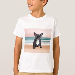 Cute French Bulldog Beach Sun Water T-Shirt