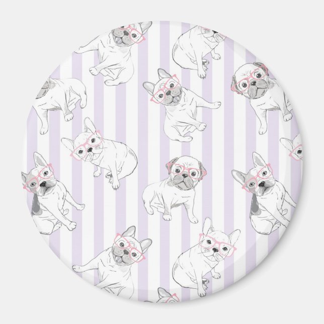 Cute French Bulldog/Boston Terrier Magnet (Front)