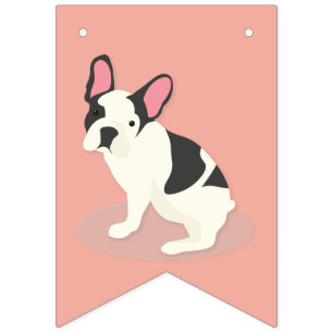 Cute French Bulldog. Bunting
