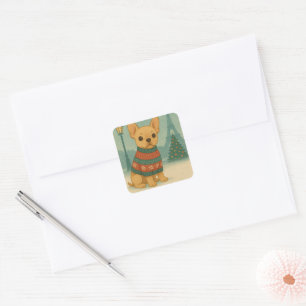 Cute French Bulldog Christmas in Paris Sticker
