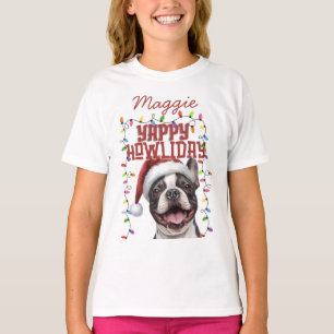 Cute French Bulldog Christmas Lights T-Shirt