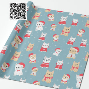Cute French Bulldog Christmas Pattern Wrapping Paper