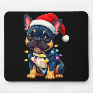 Cute French Bulldog Christmas Santa Pet Dog Lover Mouse Pad