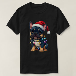 Cute French Bulldog Christmas Santa Pet Dog Lover T-Shirt