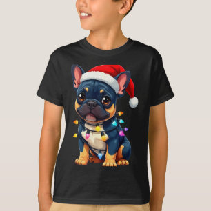 Cute French Bulldog Christmas Santa Pet Dog Lover T-Shirt