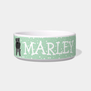 Cute French Bulldog Dog Customisable Name Bowl