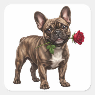 ‏Cute French Bulldog Dog Square Sticker