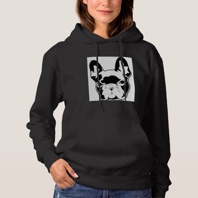 Cute French Bulldog  Frenchie Bully Hoodie (Front)